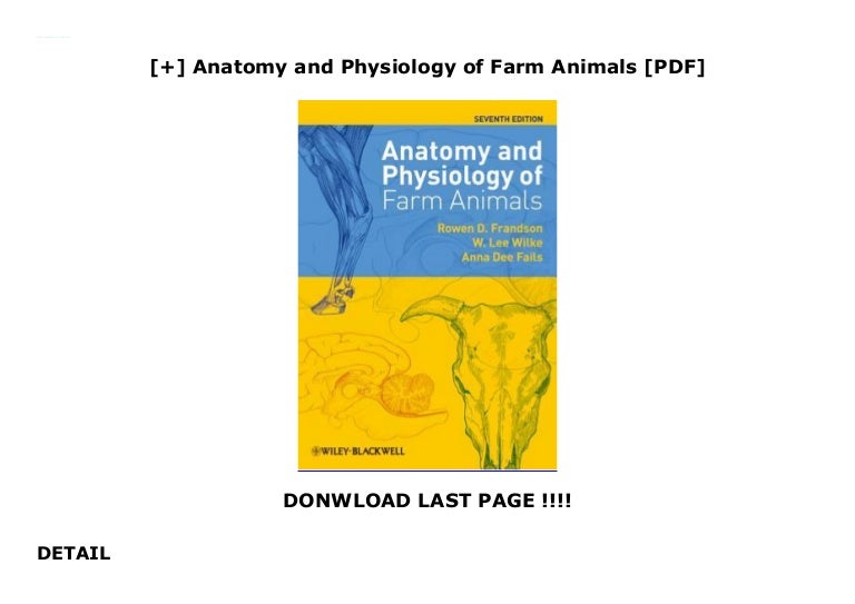 Anatomy and Physiology of Farm Animals [PDF]