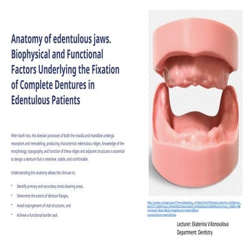 Biomechanics of edentulous state | PPTX