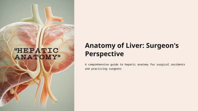 New Liver Anatomy Portal Segmentation And The Drainage Vein 2009th