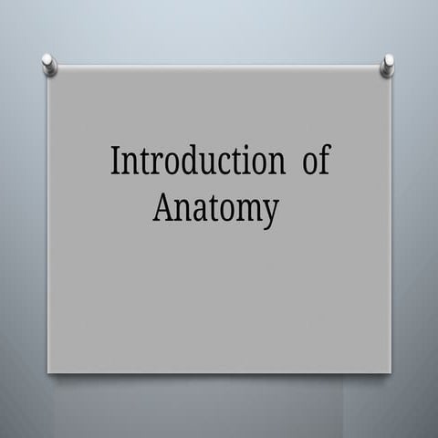 Introduction of anatomy presentation reference book: BD Chaurasia