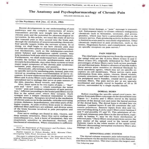 Anatomy and pharmacology of pain