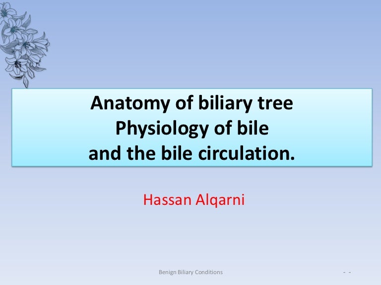 Anatomy and physiology of biliary tree