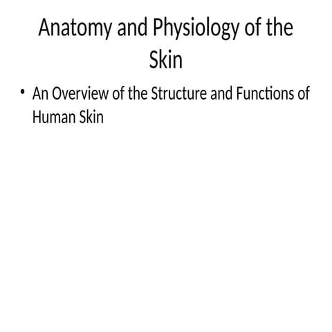 The skin presentation | PPT