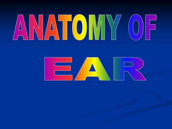 Ear development | PPT