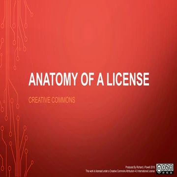 Anatomy of a License (Creative Commons)