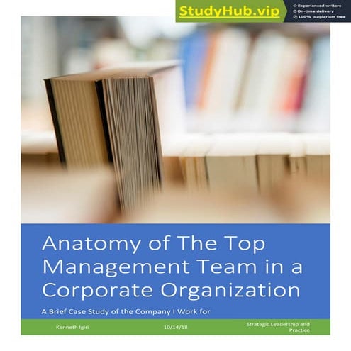 Anatomy Of An Organization S Top Management Team | PDF