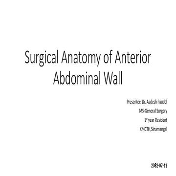 ANATOMY OF ANTERIOR ABDOMINAL WALL | PPTX