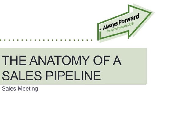 Anatomy of a sales pipeline