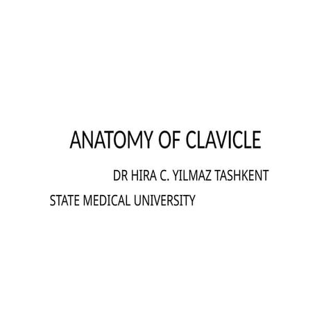 ANATOMY OF CLAVICLE PRESENTATION MUSCLES BONE MARKINGS | PPTX