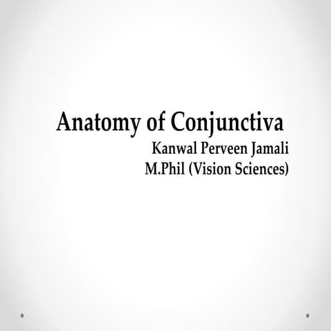 Anatomy of conjunctiva