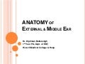 Anatomy of External Ear and Middle Ear