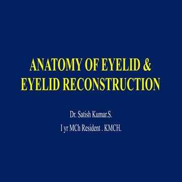 Anatomy of eyelid and eyelid reconstruction