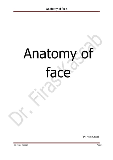 Anatomy of face