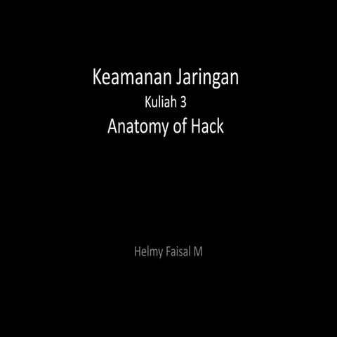 Anatomy of hack