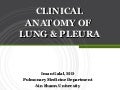 Anatomy of lung & pleura