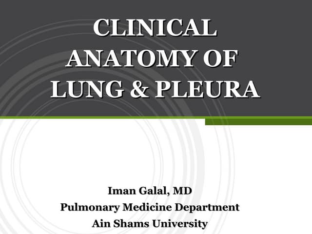 Anatomy of lung & pleura