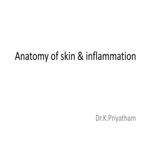 Anatomy of skin &amp; inflammation
