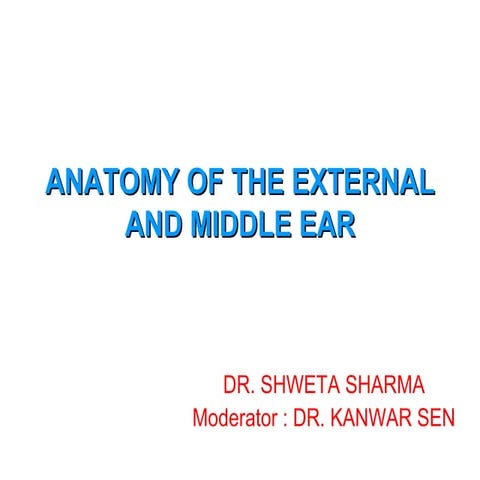Anatomy of the external and middle ear