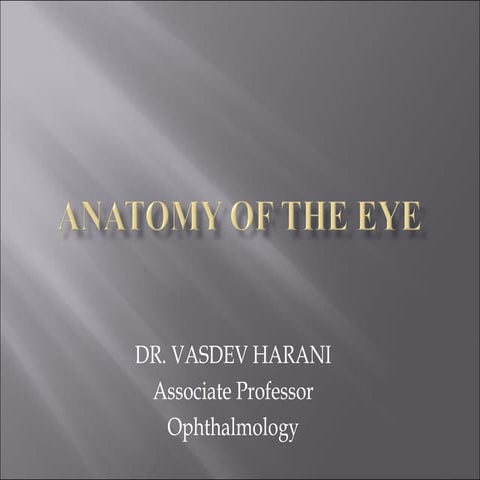 Anatomy of the eye for studentss