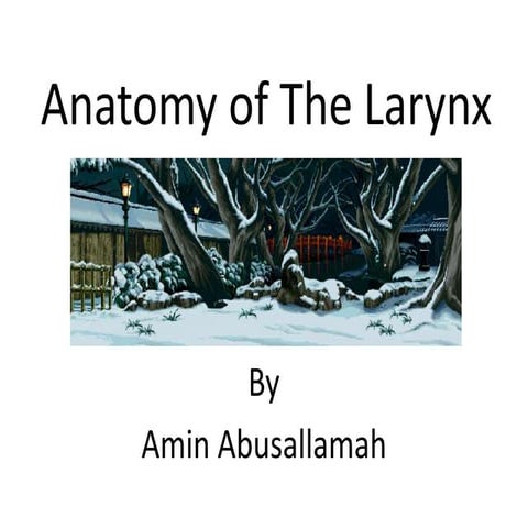 Anatomy of the larynx