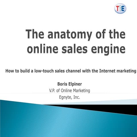 Anatomy  Of The Online Sales Engine