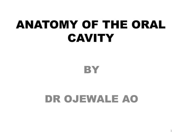ANATOMY OF THE ORAL CAVITY.pptx Biology Diagrams