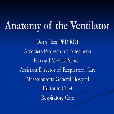 Anatomy of the ventilator