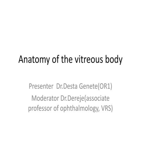 Anatomy of the vitreous body