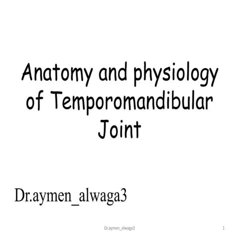 Anatomy &amp; physiology of tmj