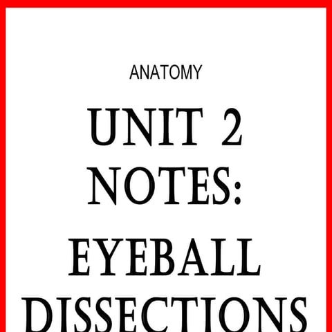Anatomy unit 2 nervous system eyeball dissection notes | PPT