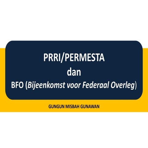 Ancaman disintegrasi sistem pemerintahan PRRI/PERMESTA dan BFO