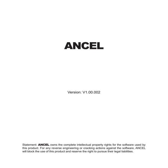Ancel DS700 User Manual