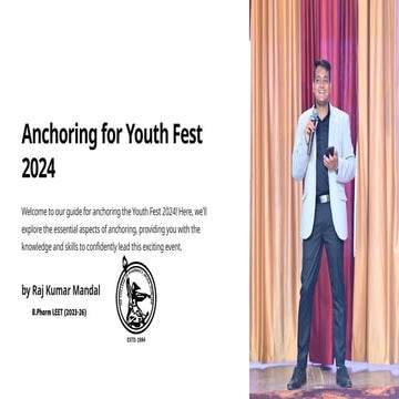 Anchoring for Youth Fest 2024 on Slideshare by Raj Kumar Mandal