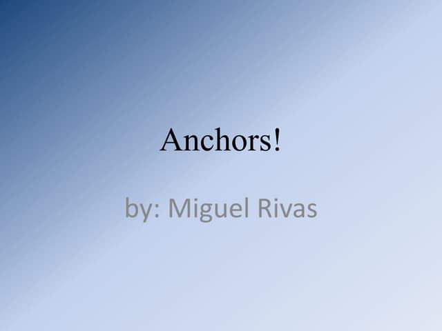 Anchors!