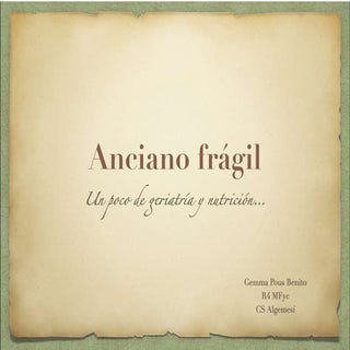 Anciano frágil (por Gemma Pous)