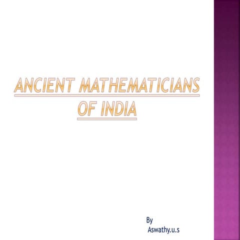 Ancient mathematicians