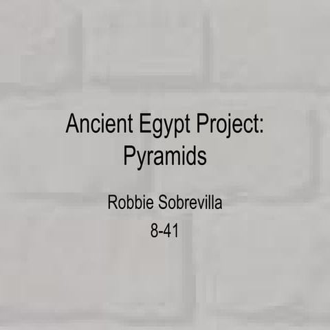 Ancient  Egypt  Project