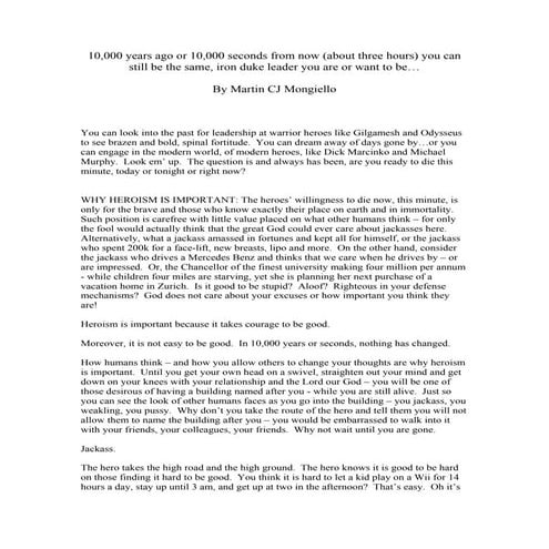 Ancient Or  Modern  Heroism