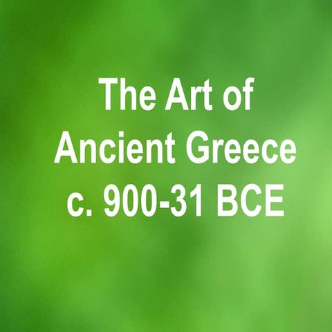 Ancient Greek Art History Updated