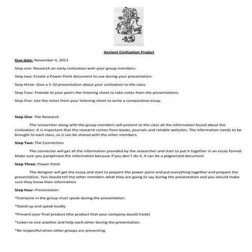 Ancient civilization project