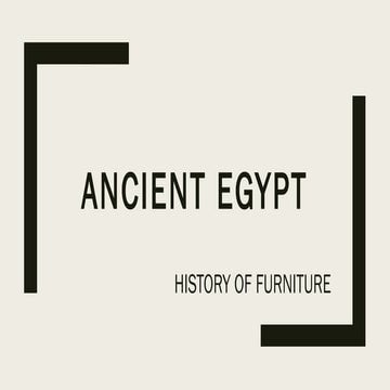 Ancient egyptian furniture