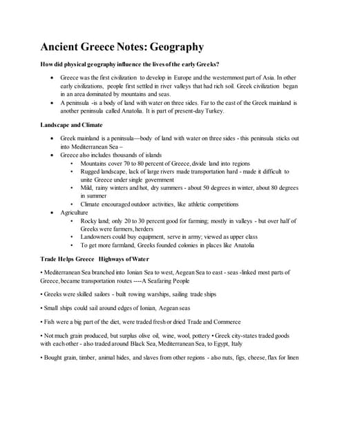 Ancient greece geography | PPT