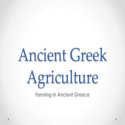 Ancient greek agriculture