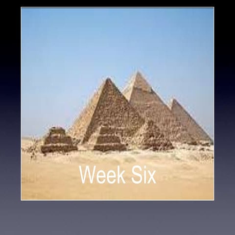 Ancient history  week 6a