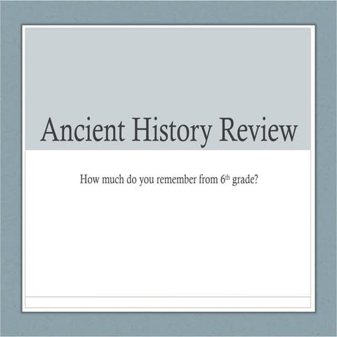 Ancient History Review