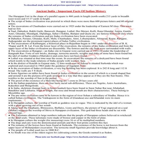 Ancient india  important facts of indian history