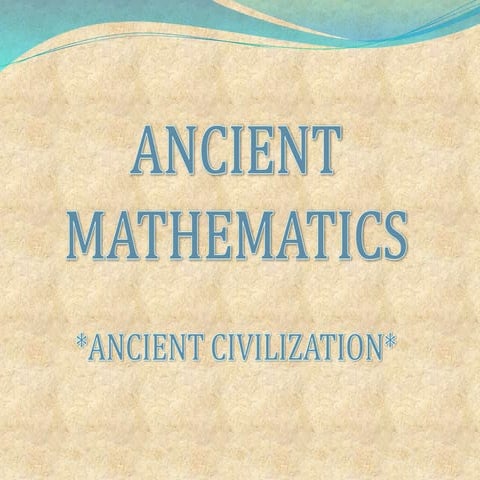 Ancient math