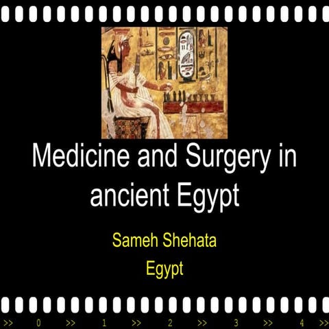 Surgery and medicine In ancient Egypt 