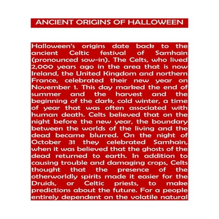 Ancient origins of halloween | PDF