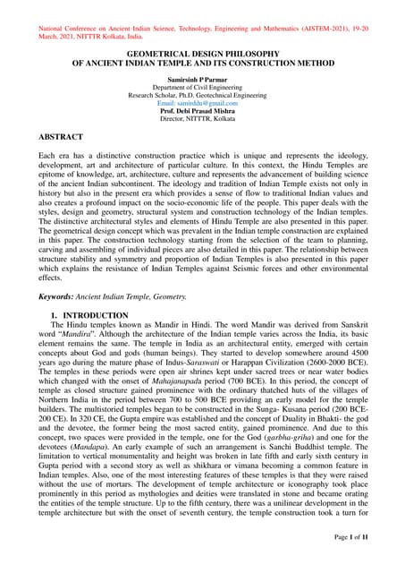 Mathematical aspect of all the geometrical shapes used in the ...